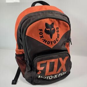 Fox Racing Fox Scramblur Backpack Rip stop Orange/Brown Logo moto-X fox